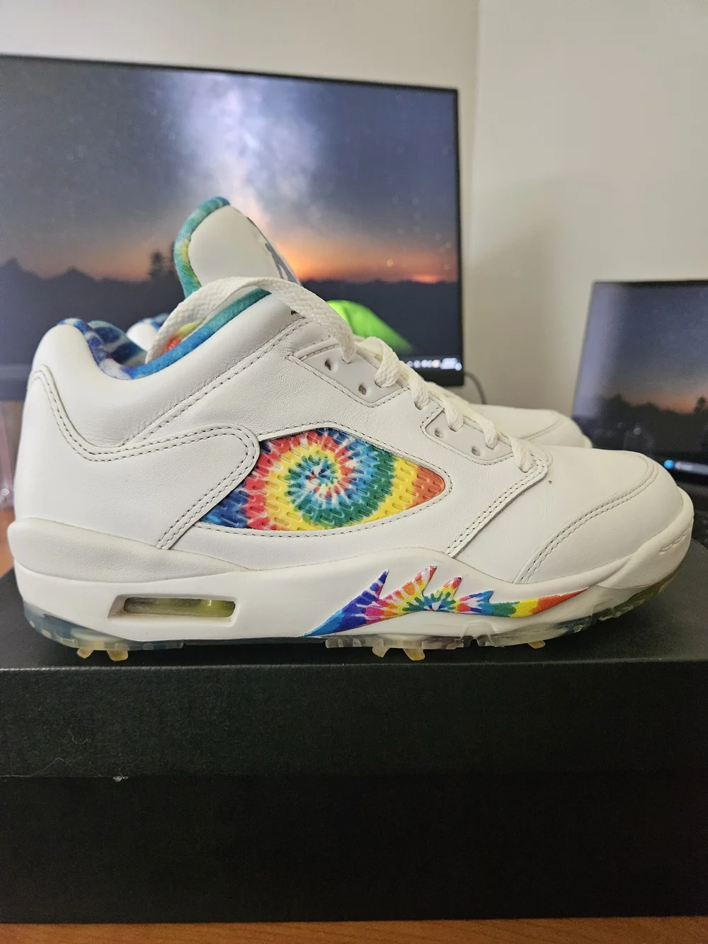 Jordan 5 Low Golf - Peace, Love (Tie-Dye) 7.5M CW4205-100